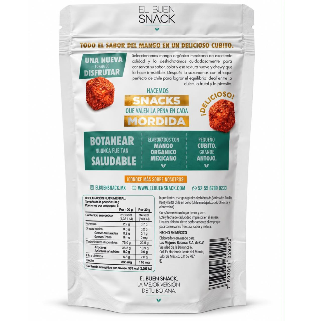 Cubitos de Mango Enchilado